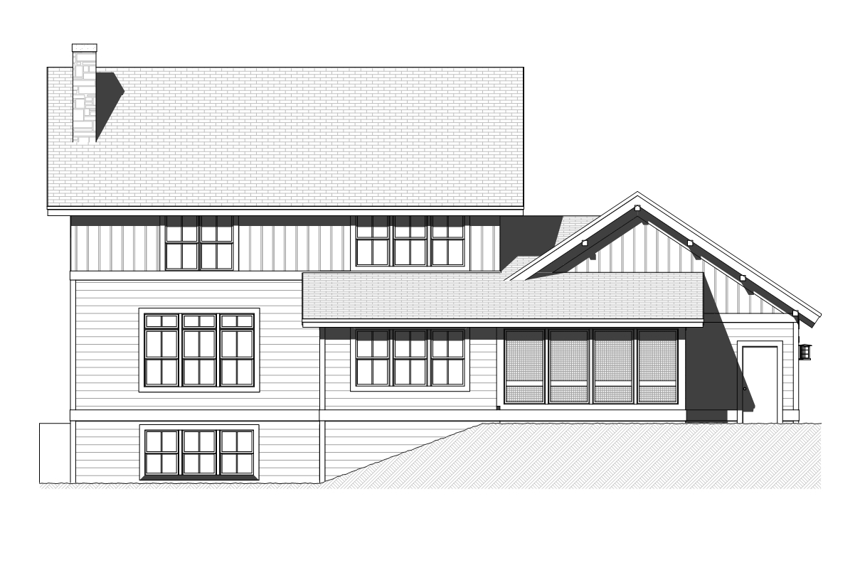 Home Plan Rear Elevation of this 3-Bedroom,2456 Sq Ft Plan -168-1118