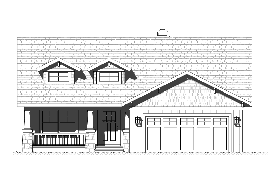 Home Plan Front Elevation of this 3-Bedroom,3001 Sq Ft Plan -168-1119