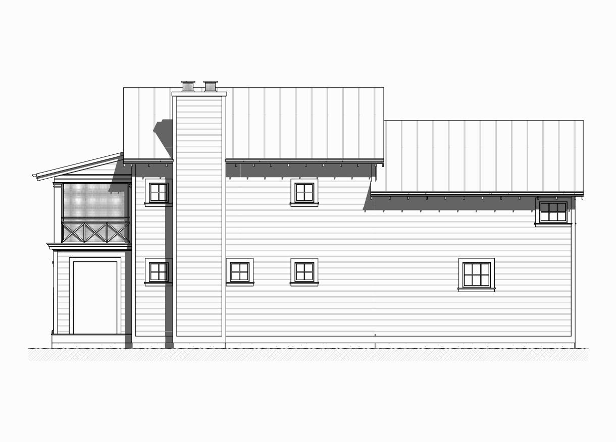 Home Plan Right Elevation of this 3-Bedroom,1929 Sq Ft Plan -168-1122