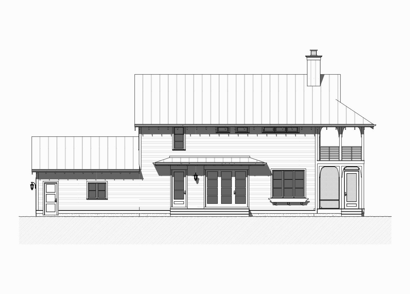 Home Plan Left Elevation of this 3-Bedroom,1723 Sq Ft Plan -168-1123