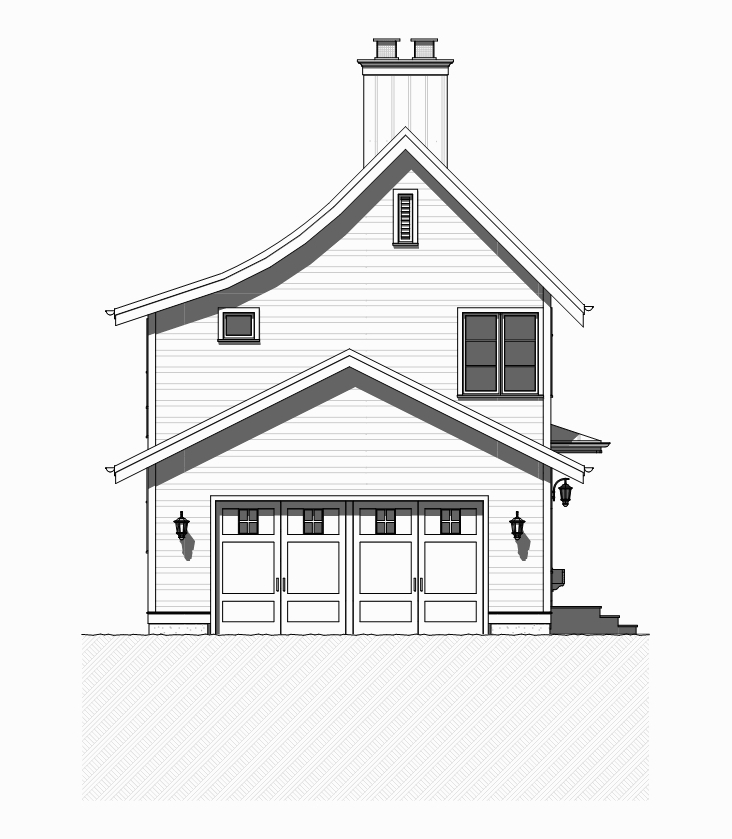 Home Plan Rear Elevation of this 3-Bedroom,1723 Sq Ft Plan -168-1123