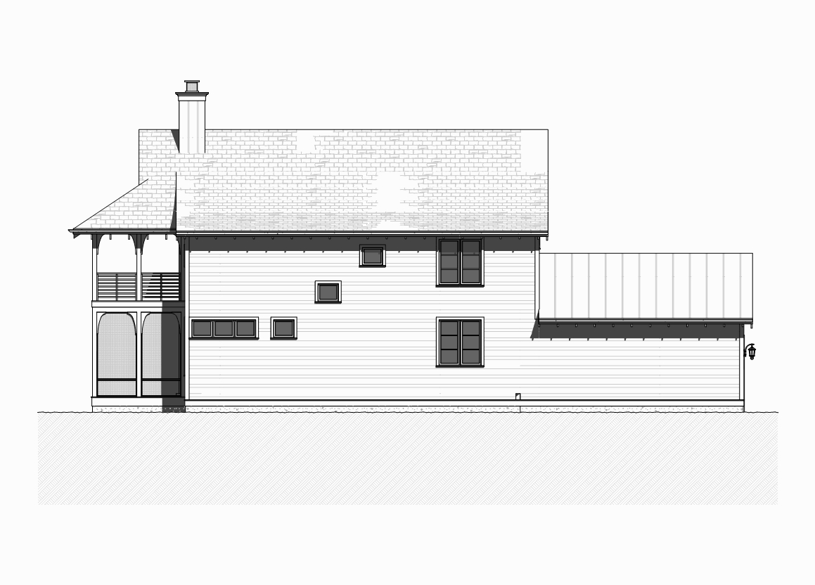 Home Plan Right Elevation of this 3-Bedroom,1723 Sq Ft Plan -168-1123