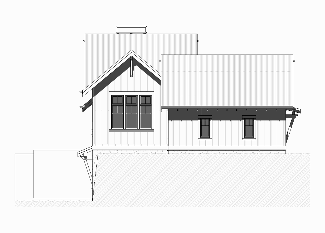 Home Plan Left Elevation of this 3-Bedroom,2379 Sq Ft Plan -168-1124