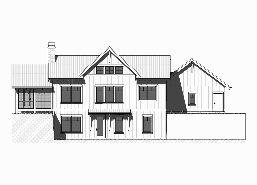Home Plan Rear Elevation of this 3-Bedroom,2379 Sq Ft Plan -168-1124