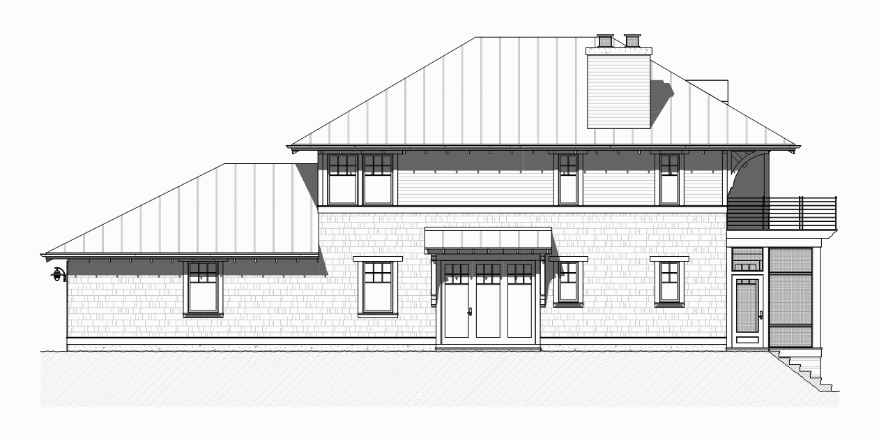 Home Plan Left Elevation of this 4-Bedroom,2454 Sq Ft Plan -168-1126