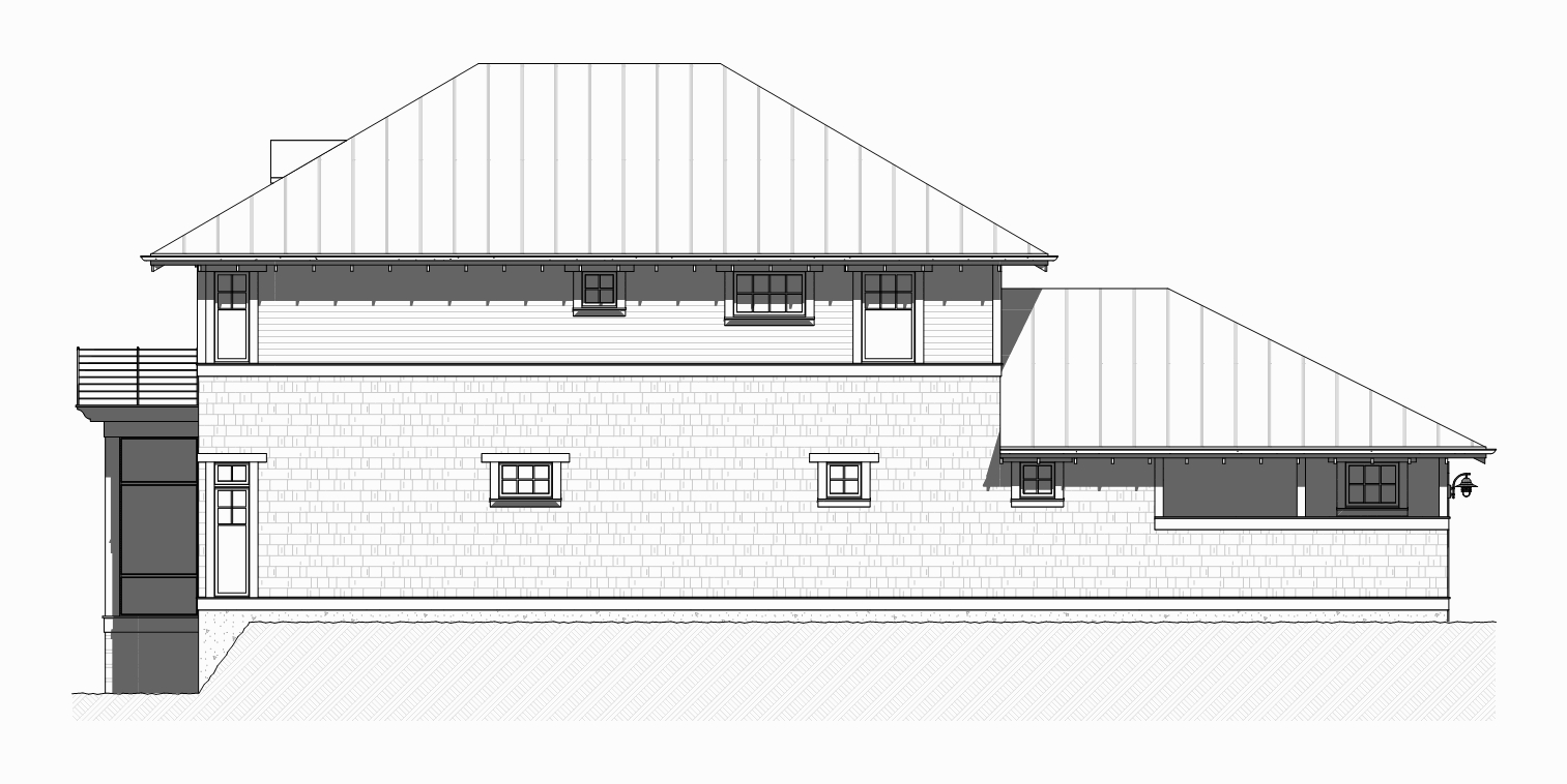 Home Plan Right Elevation of this 4-Bedroom,2454 Sq Ft Plan -168-1126