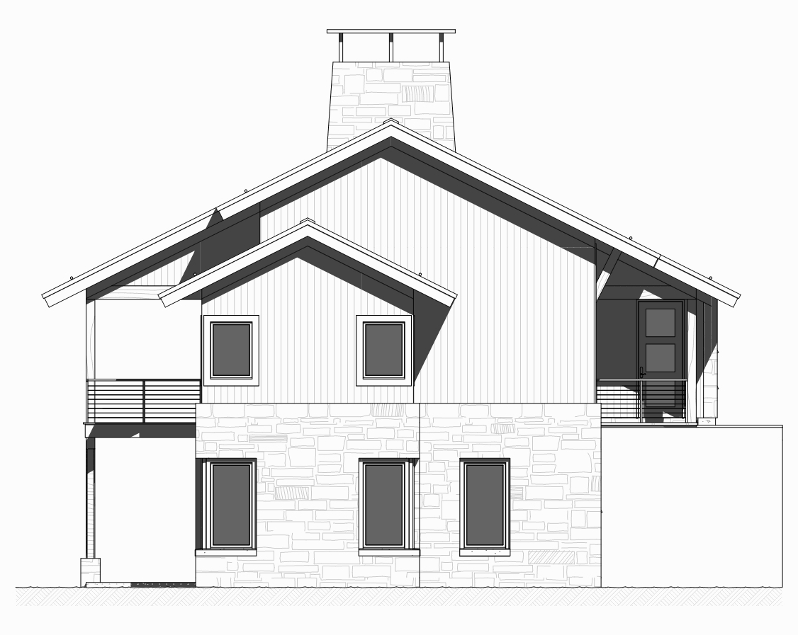 Home Plan Left Elevation of this 3-Bedroom,3206 Sq Ft Plan -168-1127