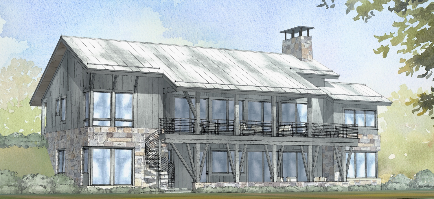 Rear View of this 3-Bedroom, 3206 Sq Ft Plan - 168-1127