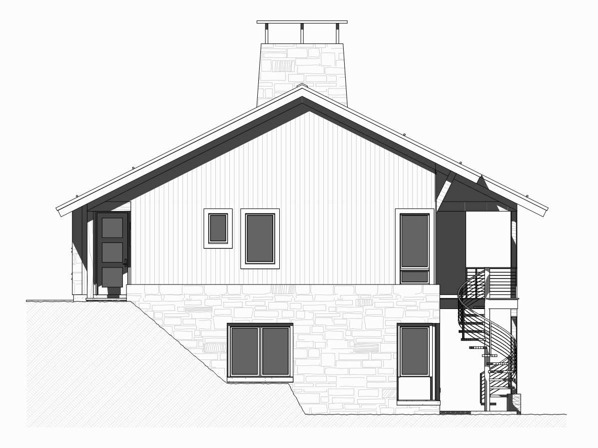 Home Plan Right Elevation of this 3-Bedroom,3206 Sq Ft Plan -168-1127