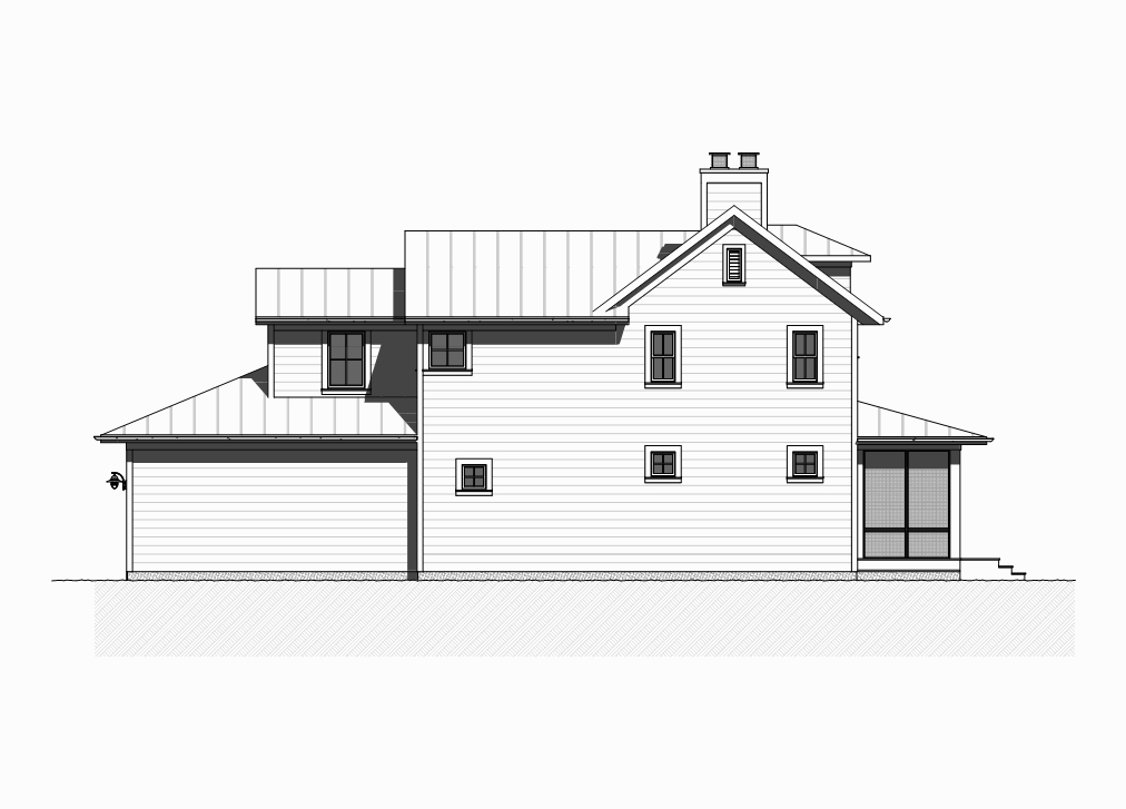 Home Plan Left Elevation of this 3-Bedroom,1997 Sq Ft Plan -168-1128