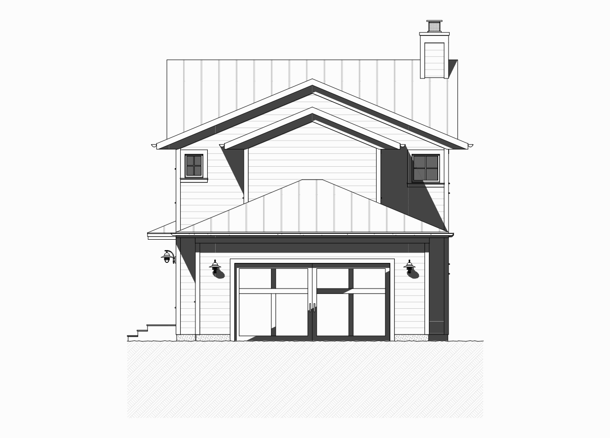 Home Plan Rear Elevation of this 3-Bedroom,1997 Sq Ft Plan -168-1128