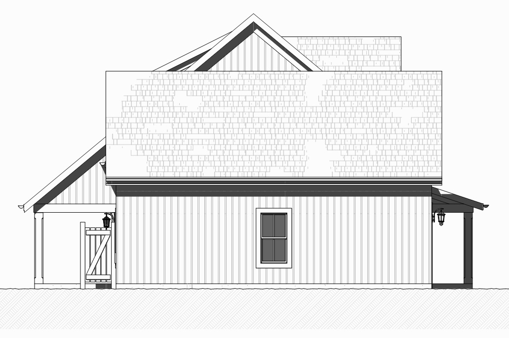 Home Plan Left Elevation of this 3-Bedroom,1930 Sq Ft Plan -168-1129