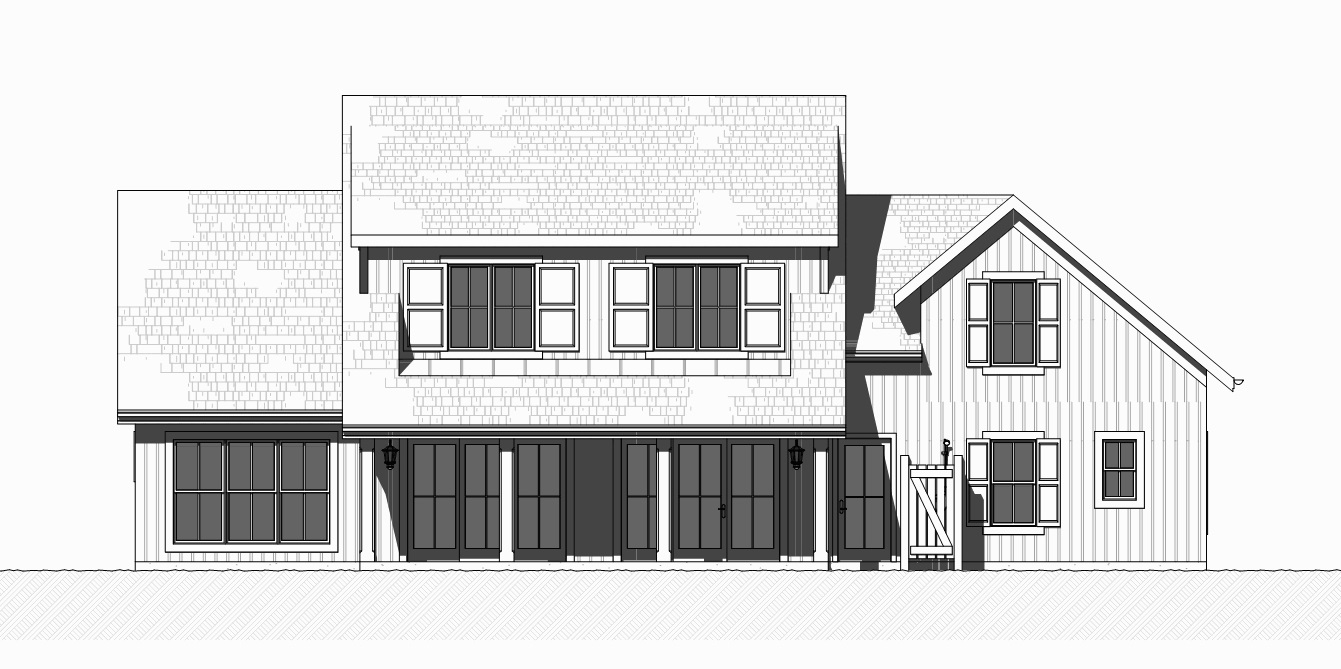Home Plan Rear Elevation of this 3-Bedroom,1930 Sq Ft Plan -168-1129