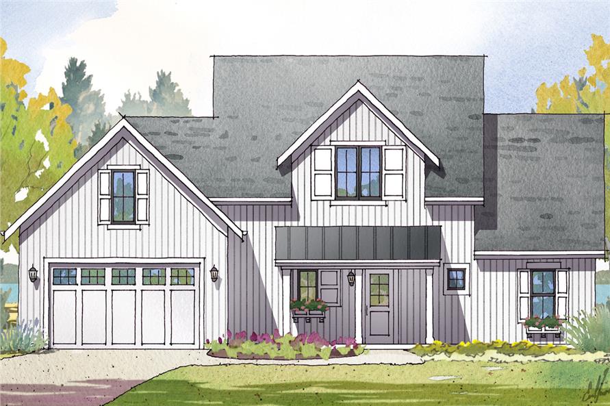 Front View of this 3-Bedroom, 1930 Sq Ft Plan - 168-1129