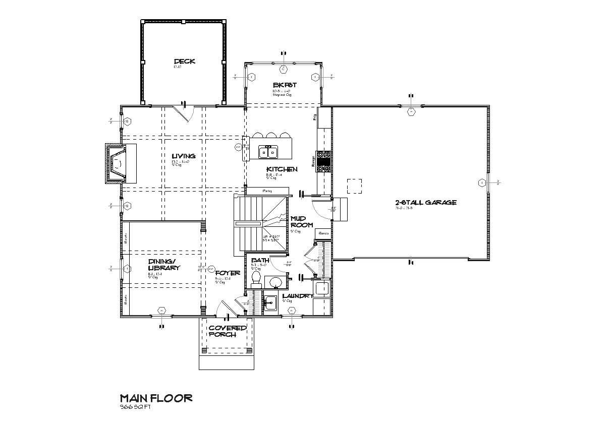 Floor Plan First Story of European Plan #168-1130
