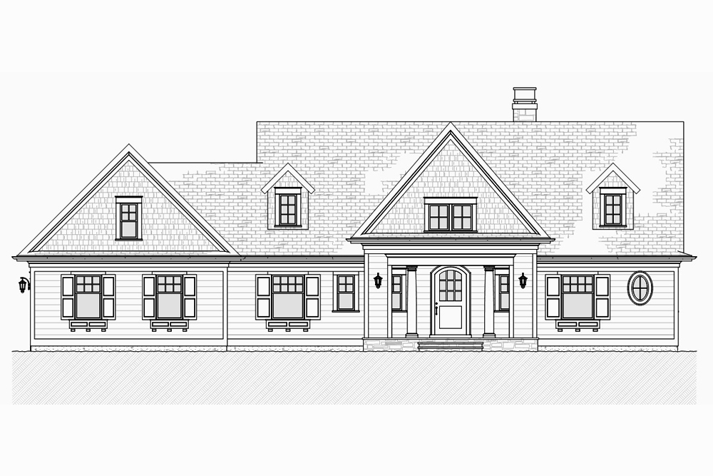 Home Plan Front Elevation of this 3-Bedroom,3395 Sq Ft Plan -168-1133