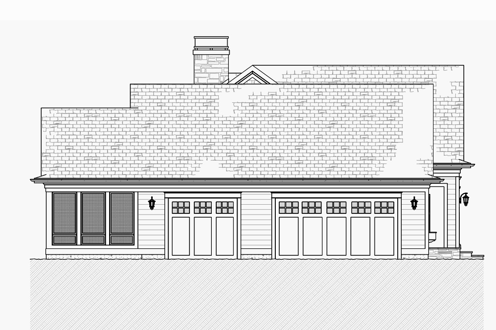 Home Plan Left Elevation of this 3-Bedroom,3395 Sq Ft Plan -168-1133