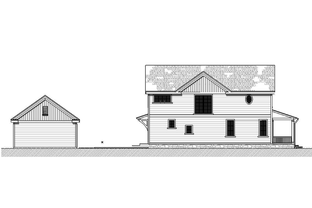 Home Plan Left Elevation of this 3-Bedroom,2063 Sq Ft Plan -168-1134