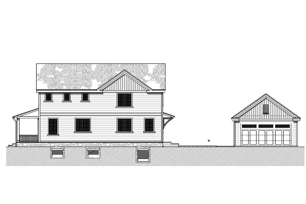Home Plan Right Elevation of this 3-Bedroom,2063 Sq Ft Plan -168-1134