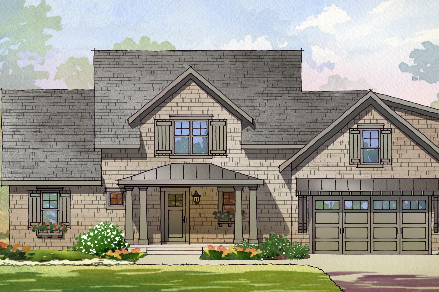 Front View of this 3-Bedroom, 2360 Sq Ft Plan - 168-1135