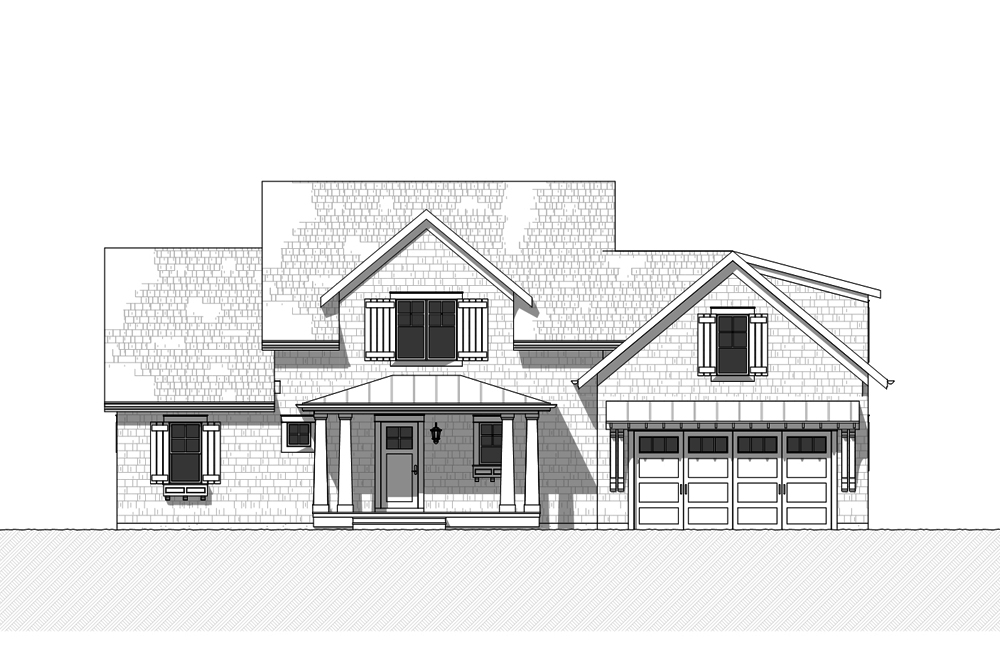 Home Plan Front Elevation of this 3-Bedroom,2360 Sq Ft Plan -168-1135