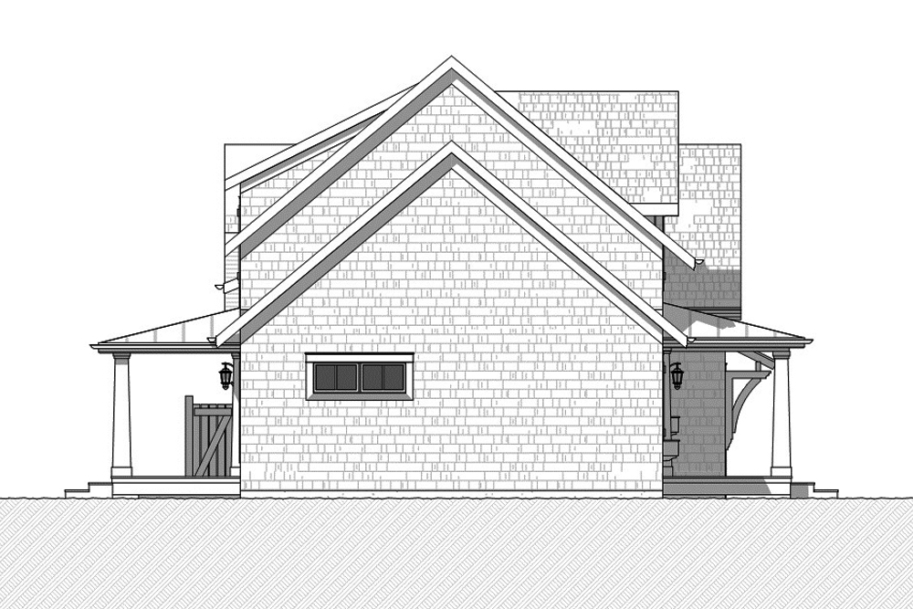 Home Plan Right Elevation of this 3-Bedroom,2360 Sq Ft Plan -168-1135