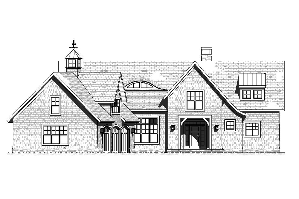Home Plan Front Elevation of this 3-Bedroom,3233 Sq Ft Plan -168-1136