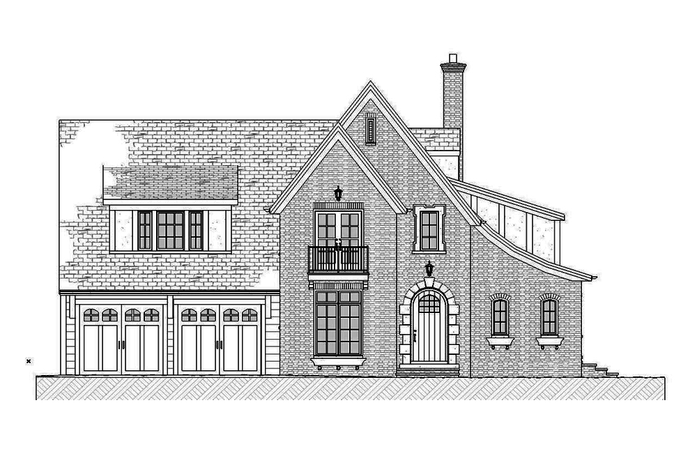 Home Plan Front Elevation of this 3-Bedroom,3331 Sq Ft Plan -168-1137