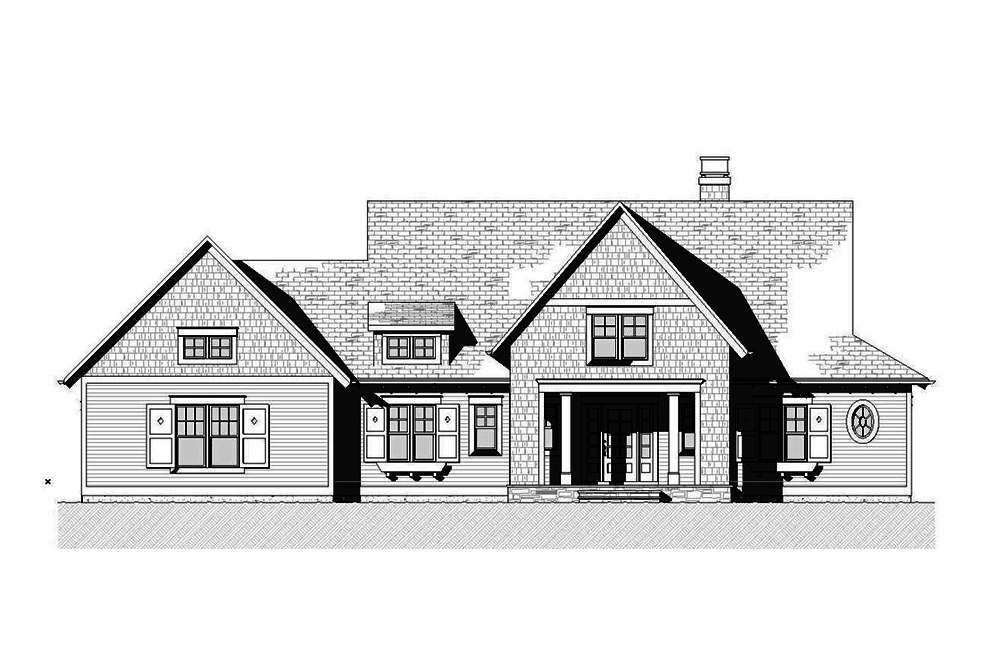 Home Plan Front Elevation of this 3-Bedroom,3395 Sq Ft Plan -168-1140