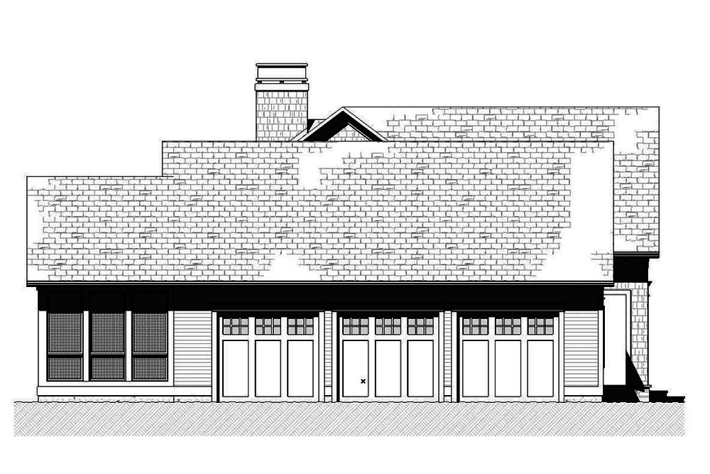 Home Plan Left Elevation of this 3-Bedroom,3395 Sq Ft Plan -168-1140
