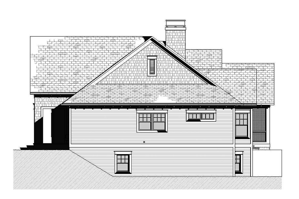 Home Plan Right Elevation of this 3-Bedroom,3395 Sq Ft Plan -168-1140