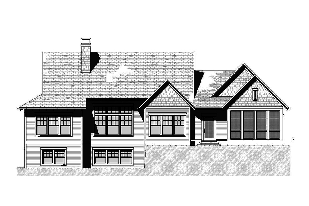 Home Plan Rear Elevation of this 3-Bedroom,3395 Sq Ft Plan -168-1140