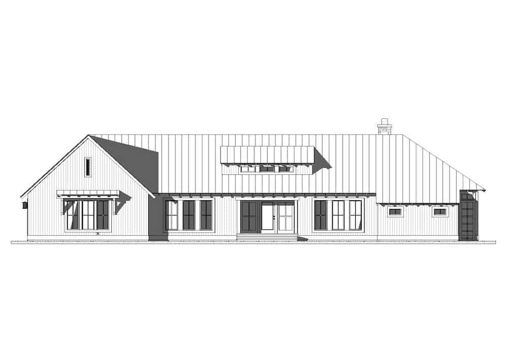 Home Plan Front Elevation of this 4-Bedroom,2082 Sq Ft Plan -168-1141