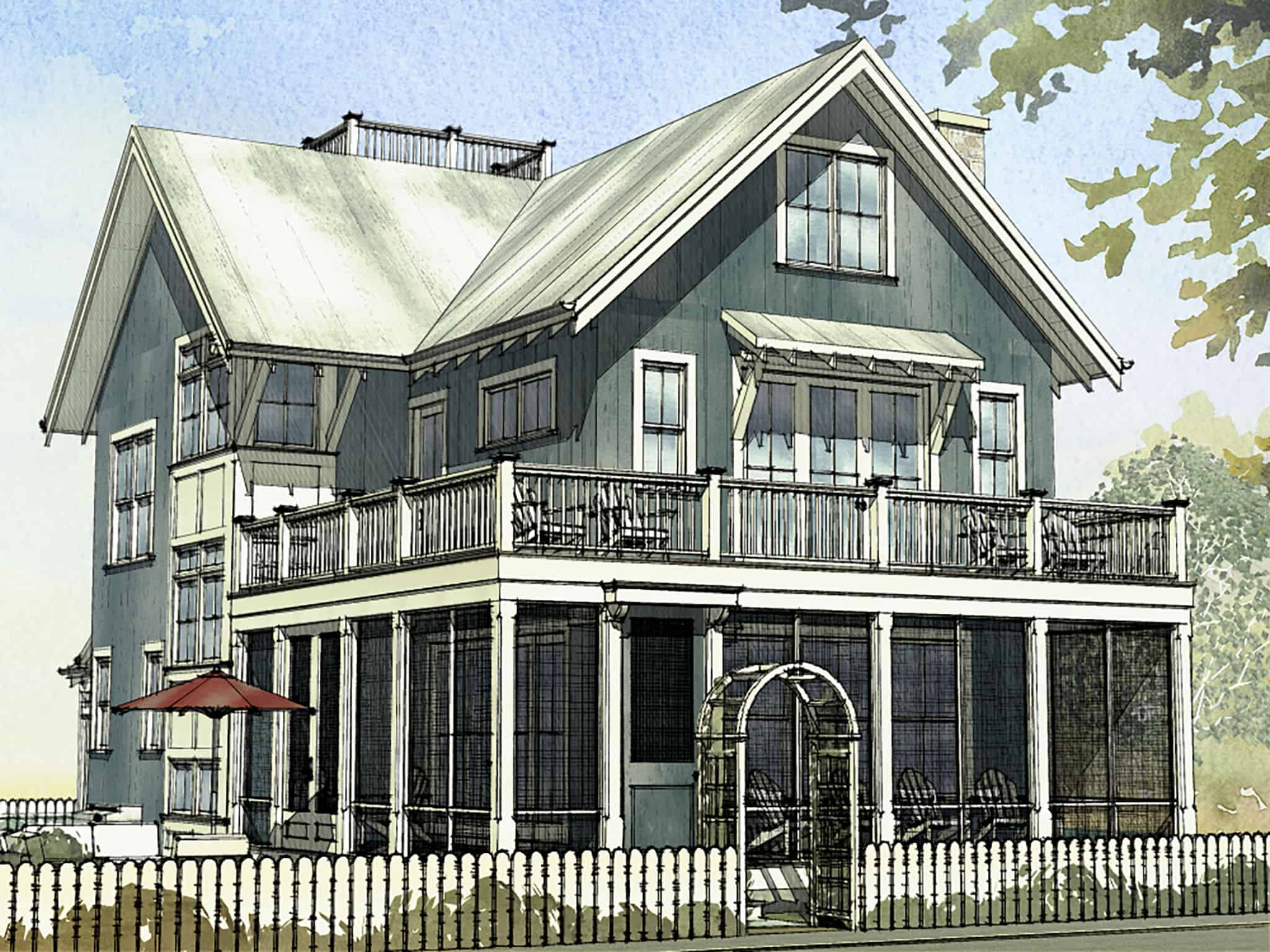 Front View of this 4-Bedroom,3479 Sq Ft Plan -168-1143