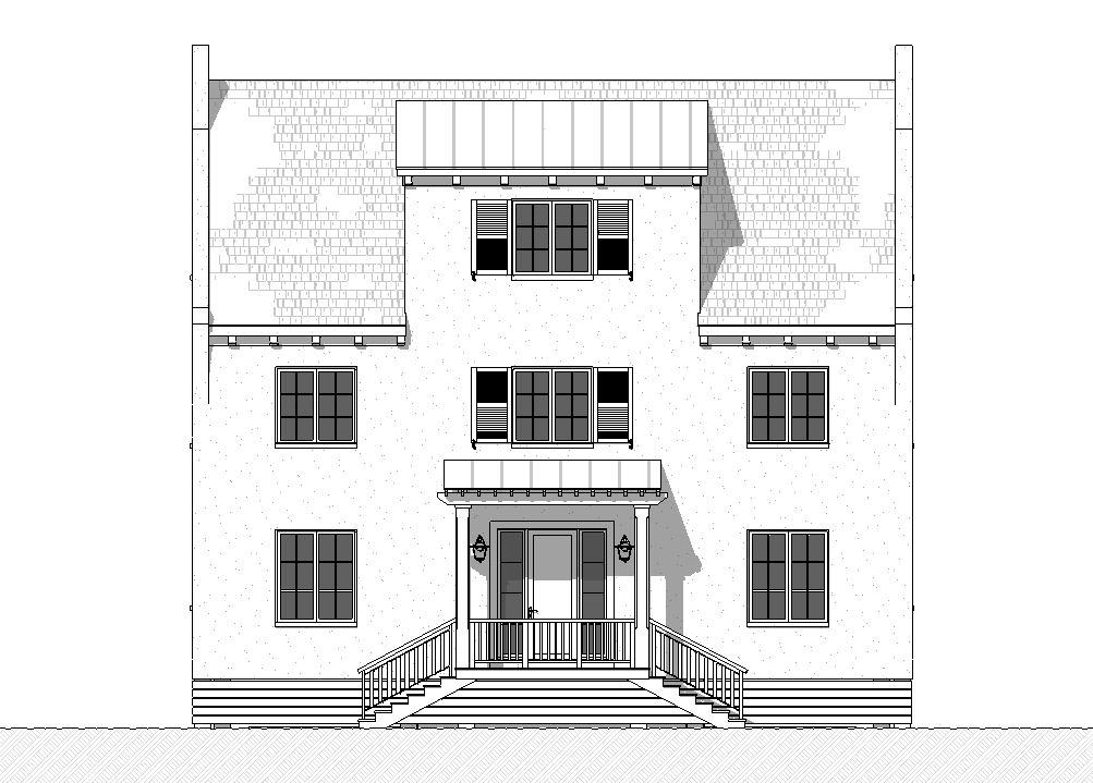 Home Plan Front Elevation of this 7-Bedroom,3768 Sq Ft Plan -168-1144