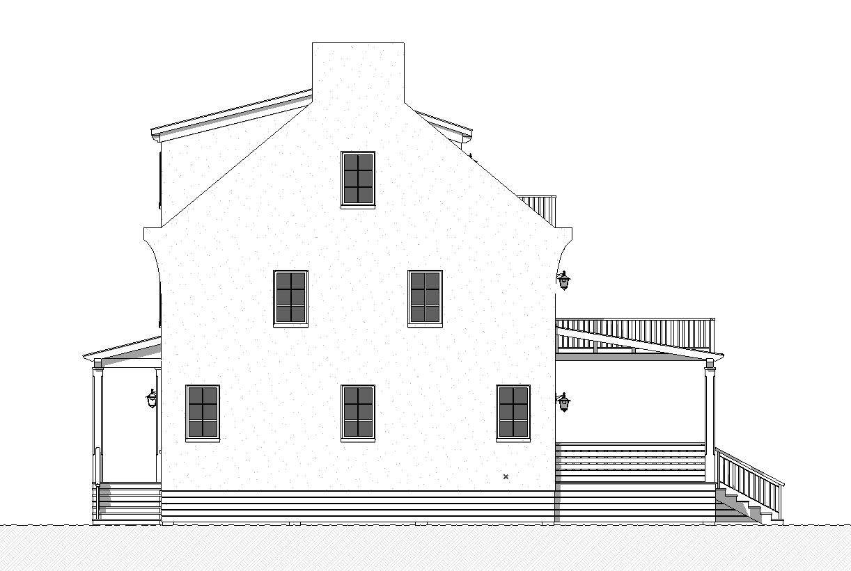 Home Plan Right Elevation of this 7-Bedroom,3768 Sq Ft Plan -168-1144