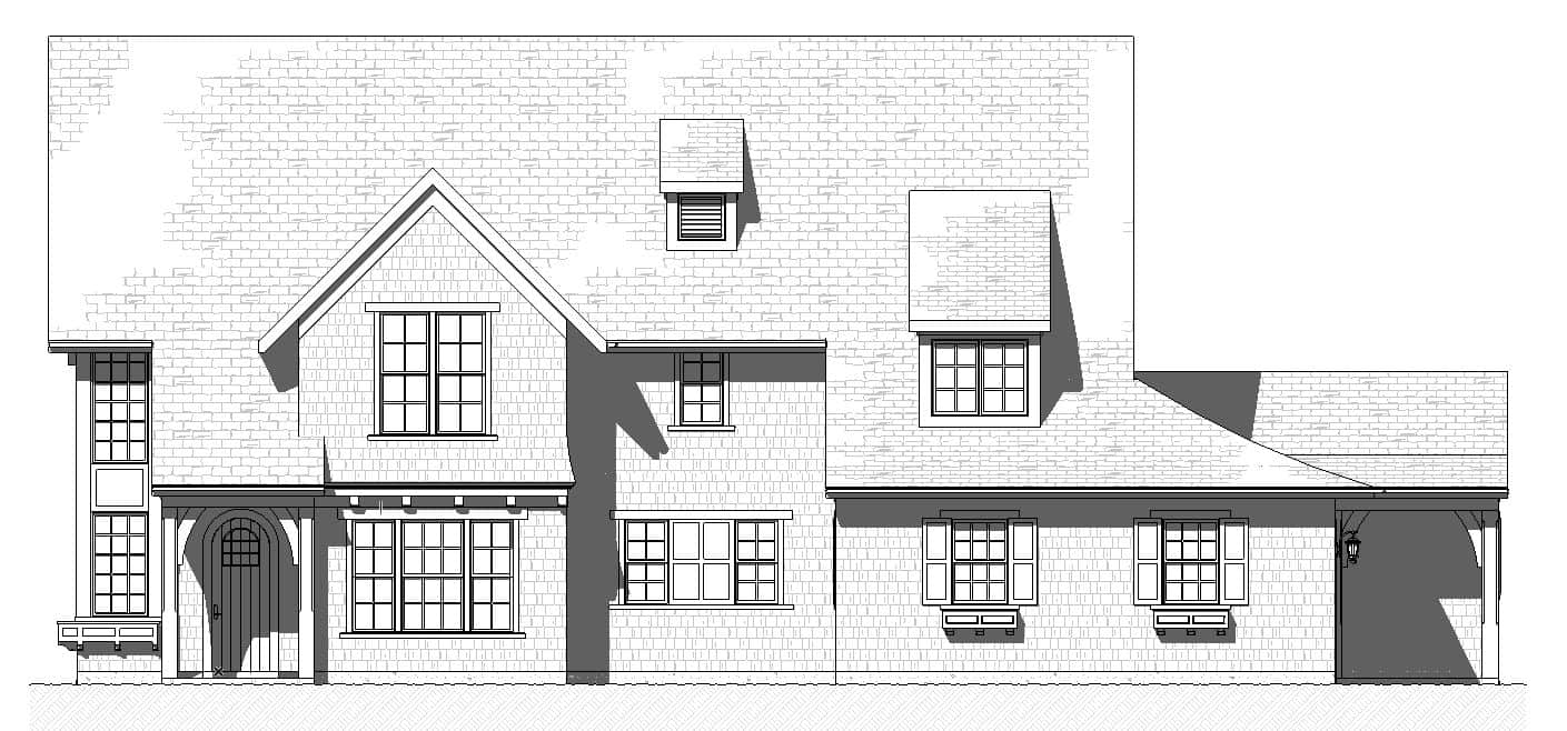 Home Plan Front Elevation of this 4-Bedroom,4657 Sq Ft Plan -168-1146