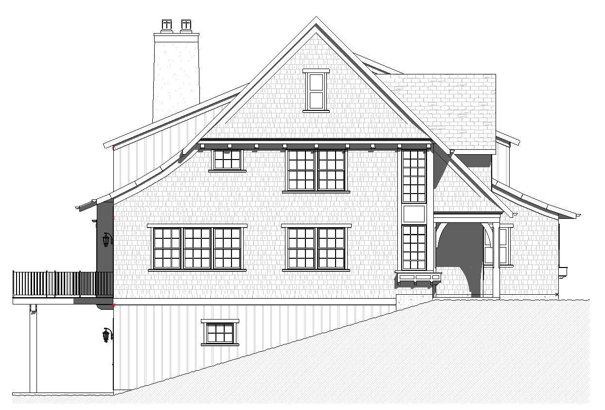 Home Plan Left Elevation of this 4-Bedroom,4657 Sq Ft Plan -168-1146