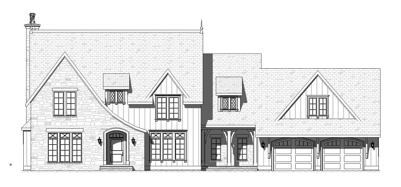 Home Plan Front Elevation of this 3-Bedroom,5103 Sq Ft Plan -168-1147