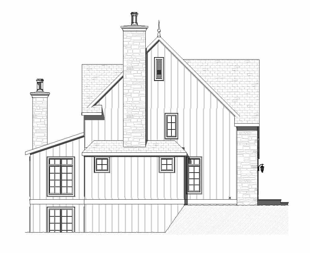 Home Plan Left Elevation of this 3-Bedroom,5103 Sq Ft Plan -168-1147