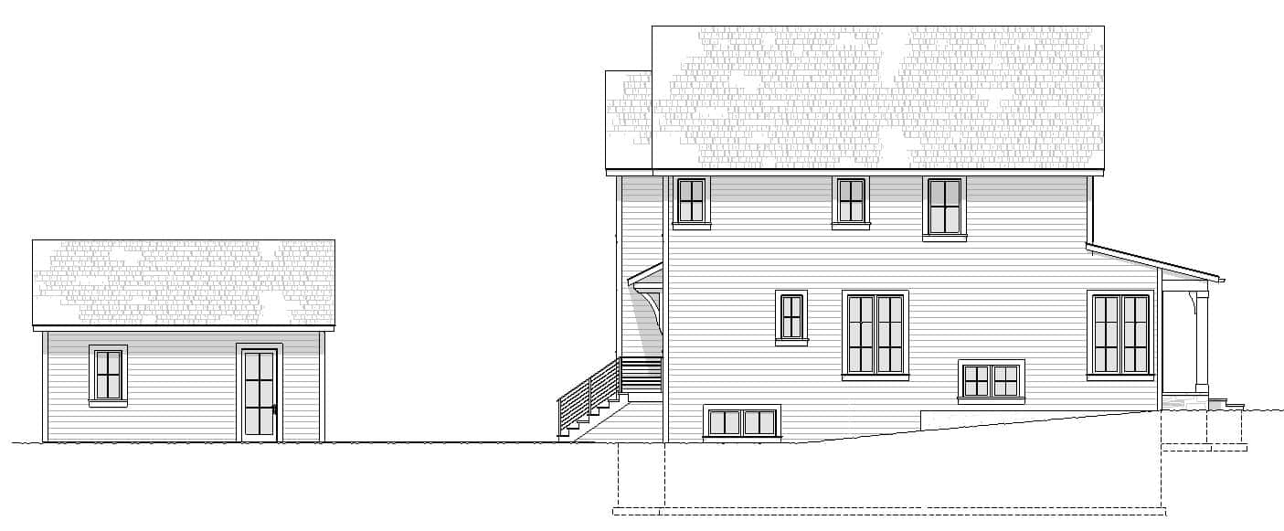 Home Plan Left Elevation of this 5-Bedroom,3348 Sq Ft Plan -168-1151