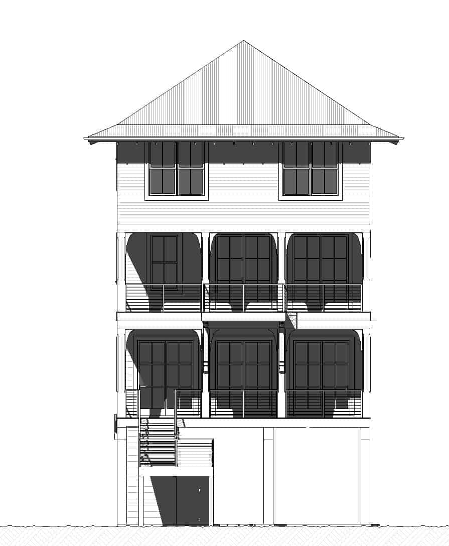 Home Plan Front Elevation of this 5-Bedroom,3413 Sq Ft Plan -168-1152