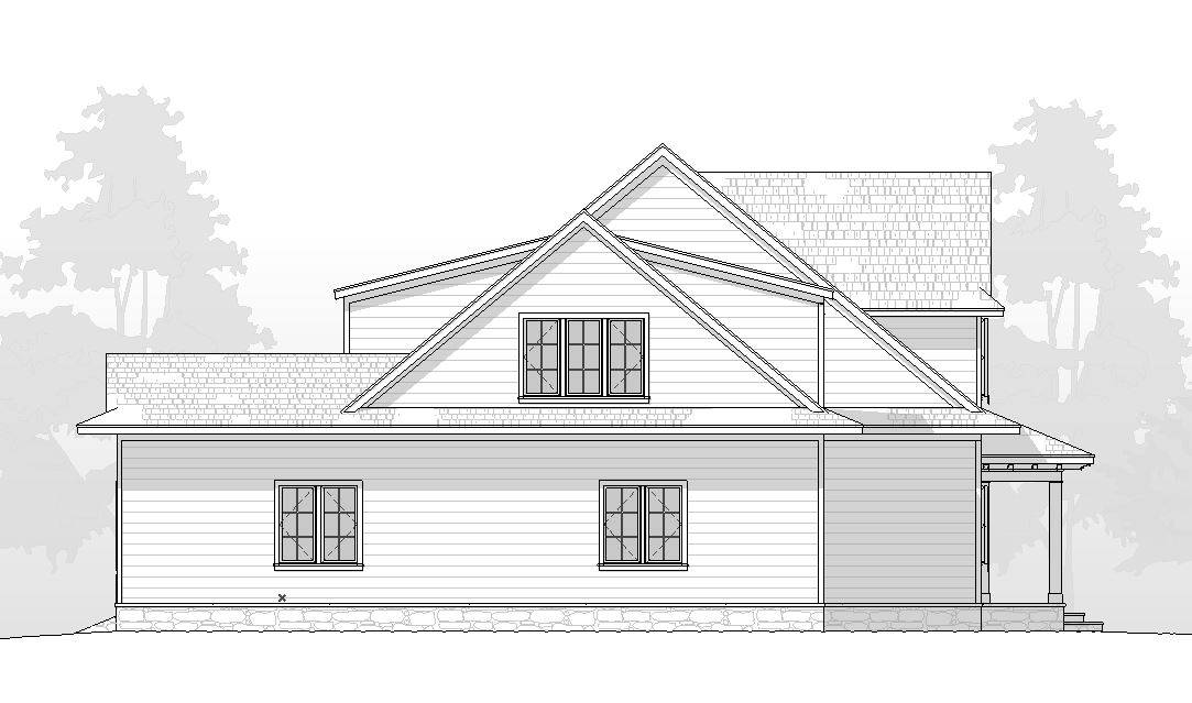 Home Plan Left Elevation of this 5-Bedroom,4239 Sq Ft Plan -168-1153