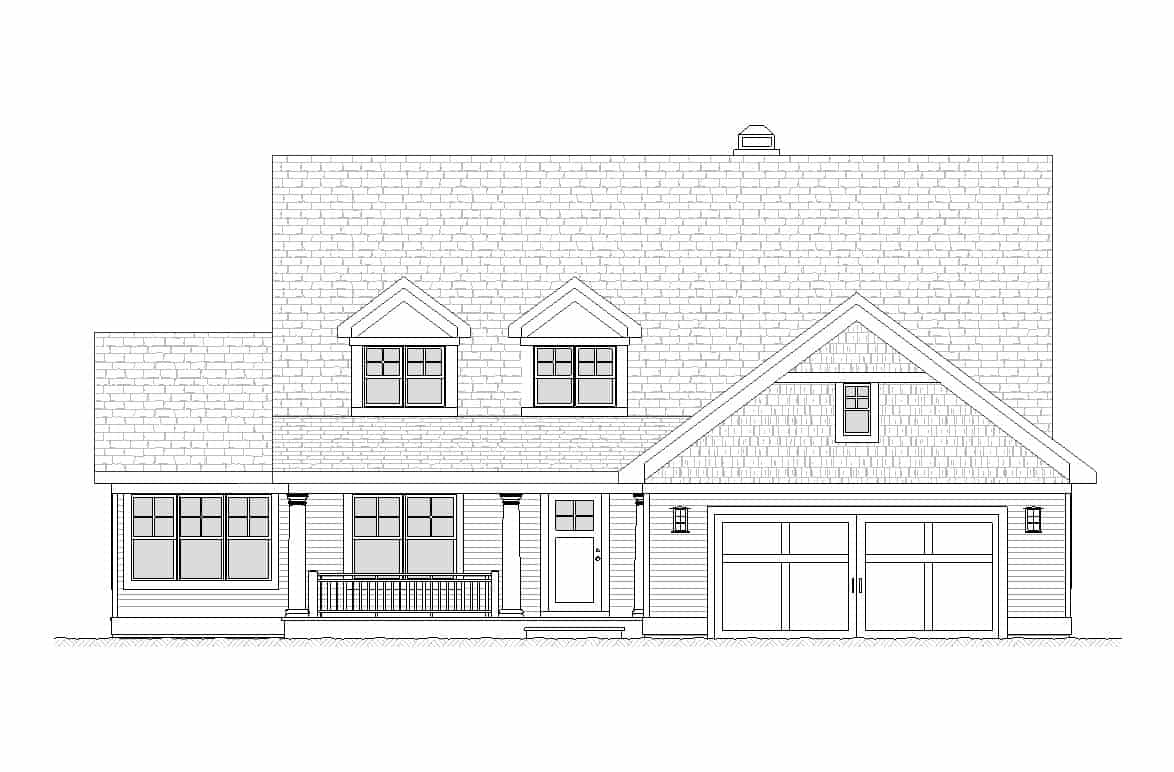 Home Plan Front Elevation of this 3-Bedroom,3007 Sq Ft Plan -168-1154