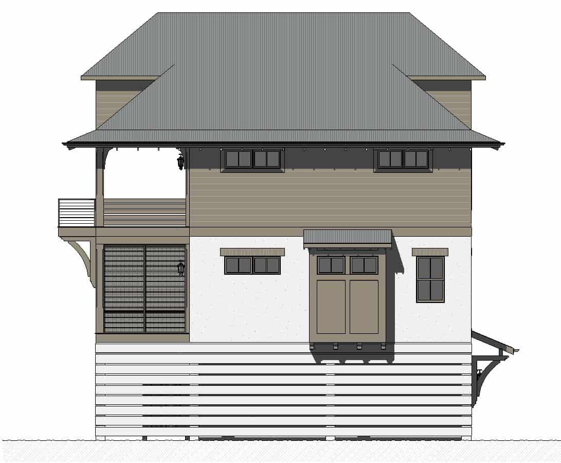 Home Plan Left Elevation of this 5-Bedroom,2447 Sq Ft Plan -168-1155