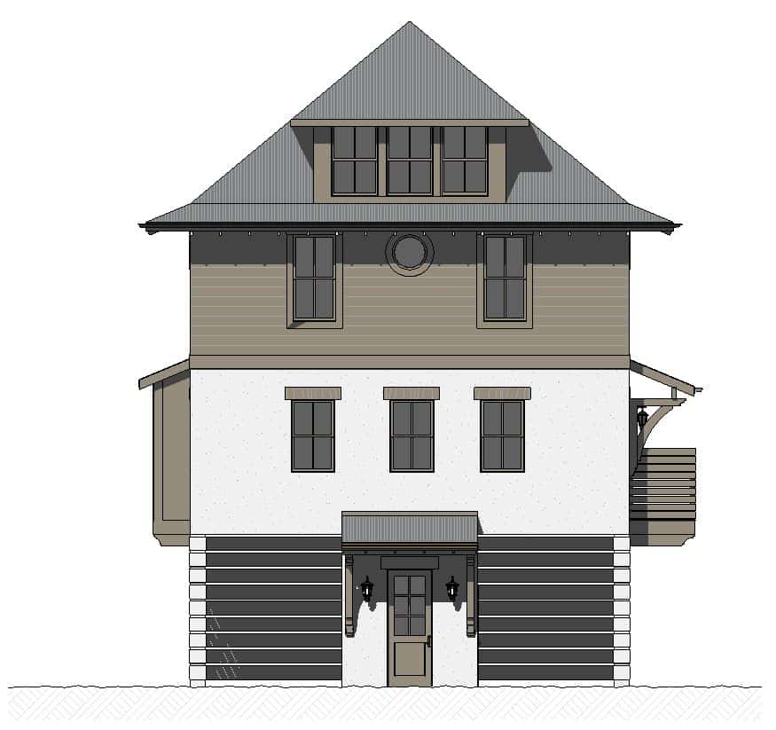 Home Plan Front Elevation of this 5-Bedroom,2447 Sq Ft Plan -168-1155