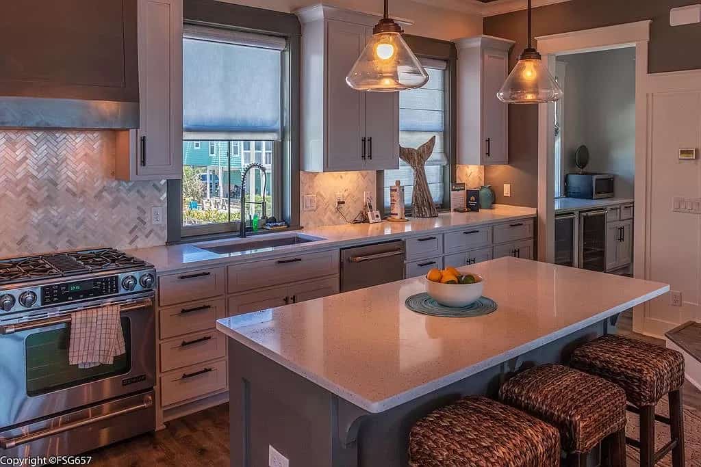 Kitchen: Kitchen Island of this 5-Bedroom,2447 Sq Ft Plan -168-1155