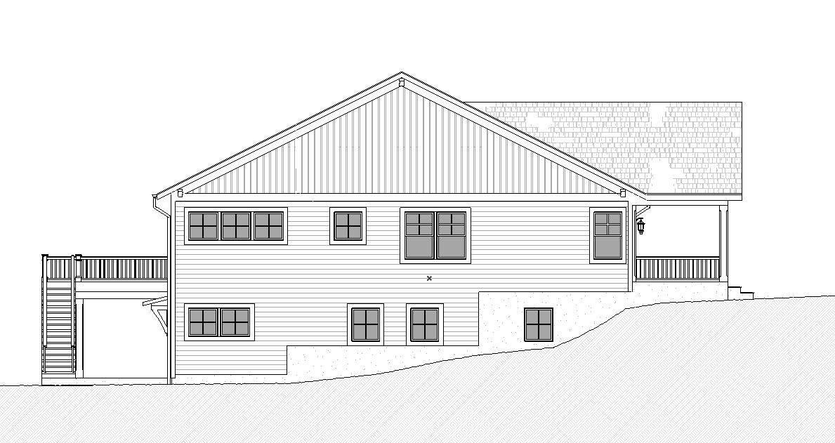 Home Plan Left Elevation of this 3-Bedroom,2572 Sq Ft Plan -168-1156