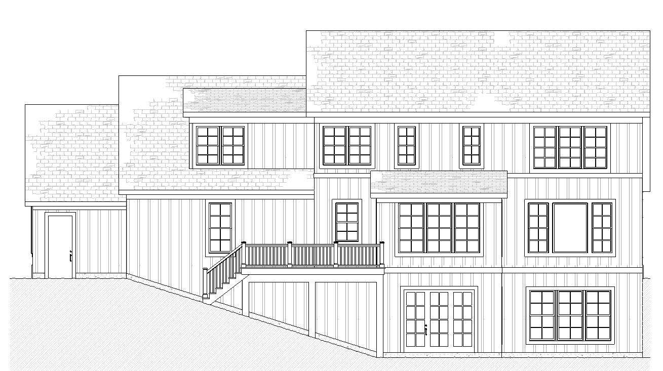 Home Plan Rear Elevation of this 4-Bedroom,4493 Sq Ft Plan -168-1162