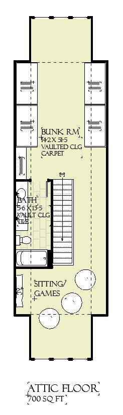Third Story of Modern Plan #168-1163